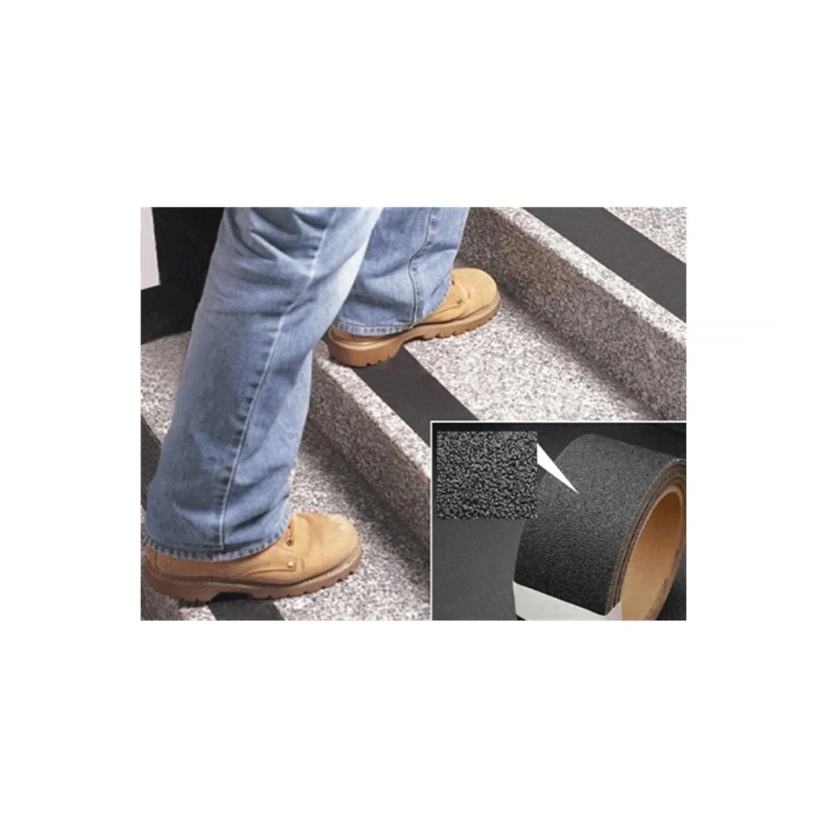 6 Adet Merdiven Zemin Kaydırmaz Bant 50 mm x 25 mt Siyah - Görsel 4