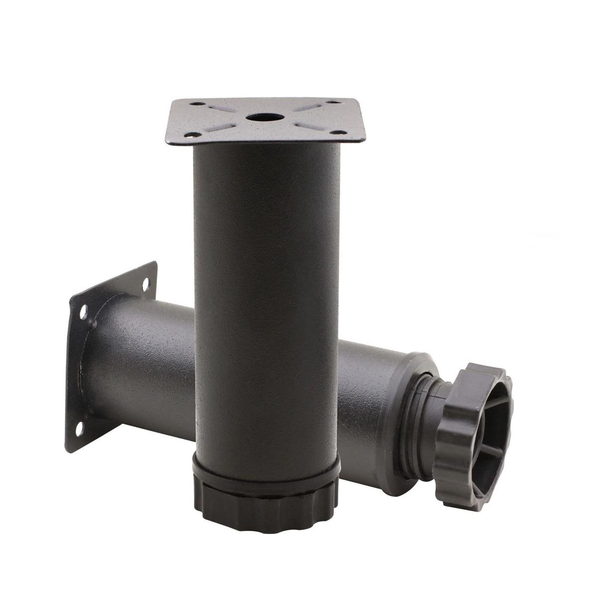 Mobilya Ayağı Metal 6 cm Alttan Ayarlı 42 mm Mat Siyah Ayak - Görsel 3