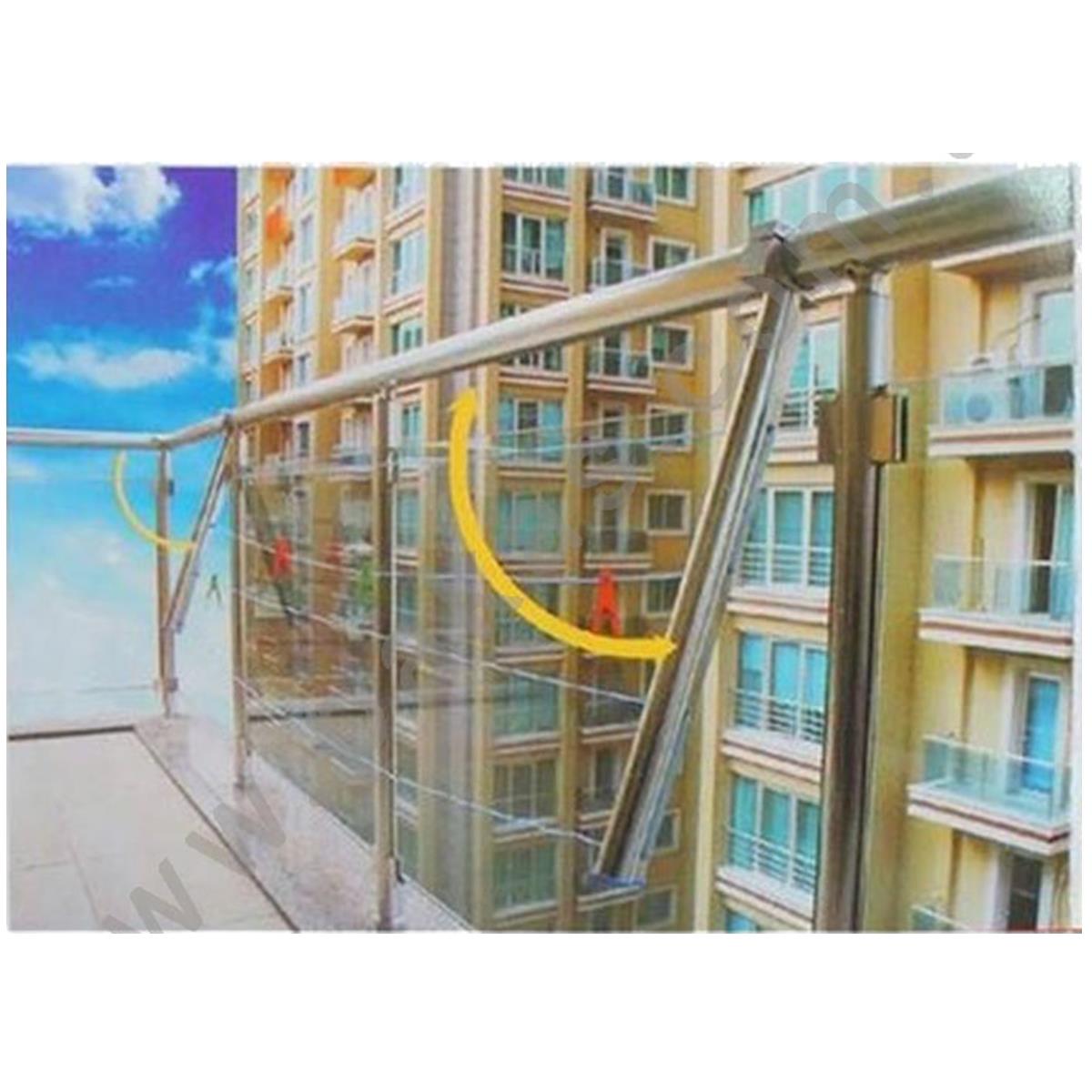 Pakas Katlanabilen Çamaşır Kurutma Askısı Yuvarlak Küpeşte Pks 06 - Görsel 3