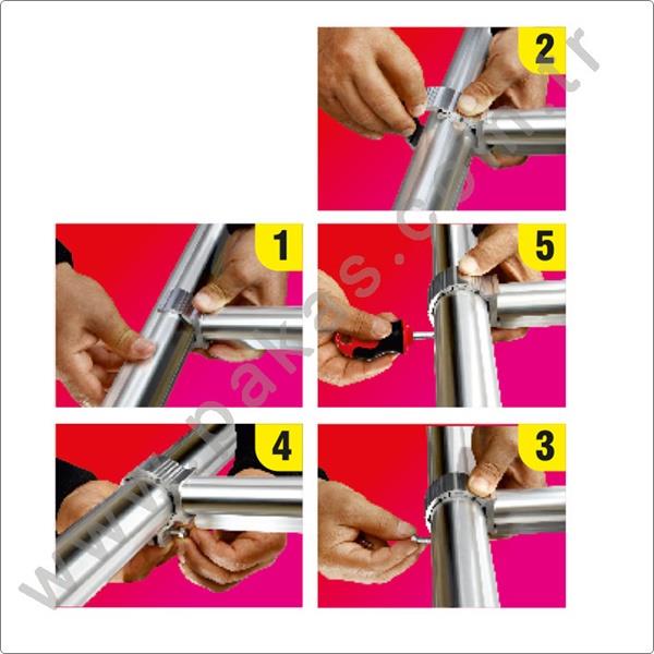 Pakas Balkon Çamaşır Kurutma Askısı Yuvarlak Küpeşte Pks 01 - Görsel 3