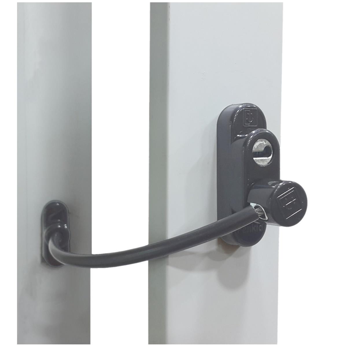 50 Adet Penkid Pvc Kapı Pencere Emniyet Çocuk Kilidi Antrasit - Görsel 2