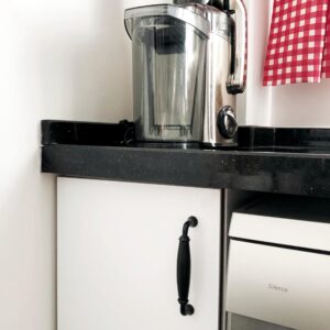 Tomurcuk Porselen Mobilya Dolap Kulp 128 mm Mat Siyah