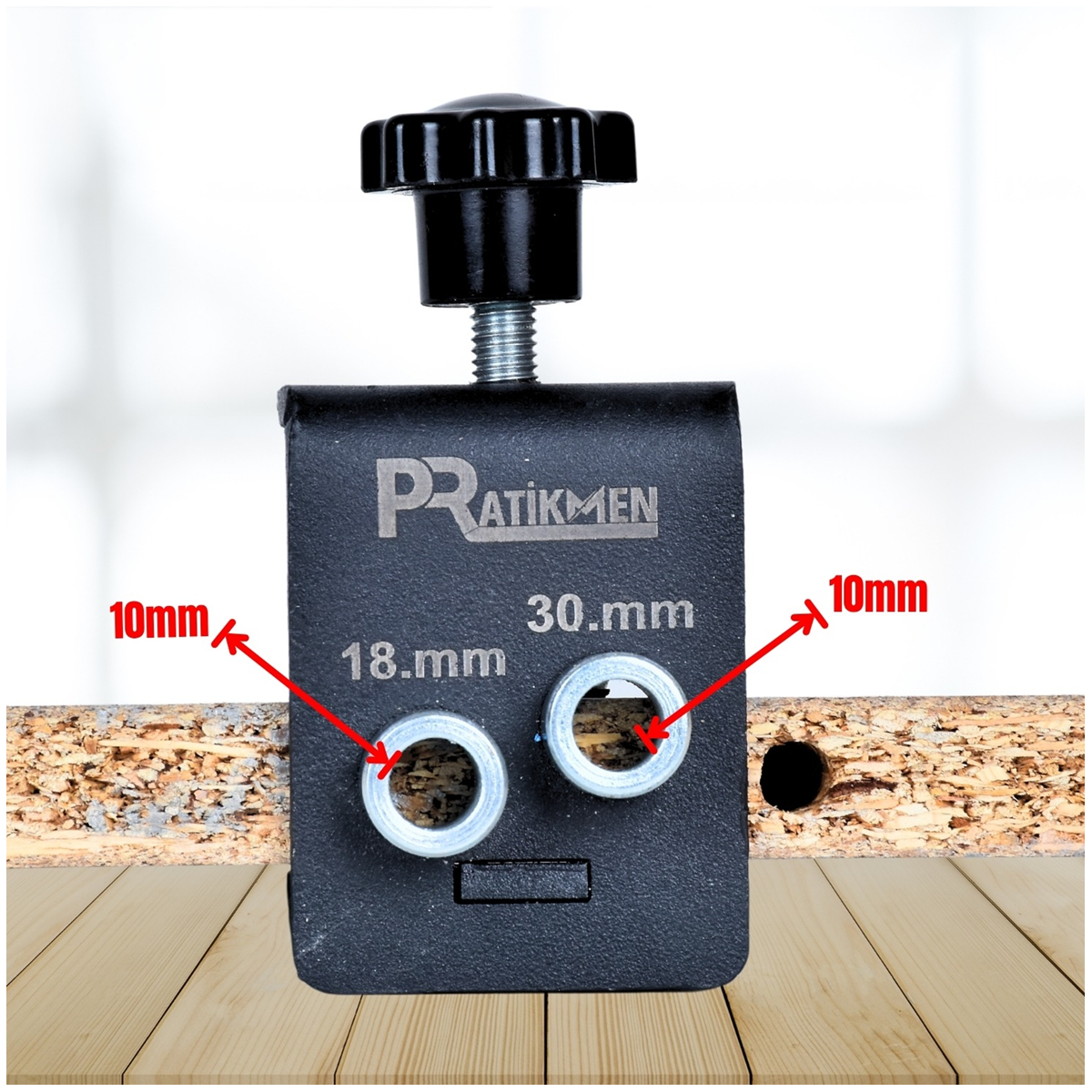 Pratikmen Bas Aç 18 ve 30 Mm Orta Merkez Delik Delme Aparatı - Görsel 4