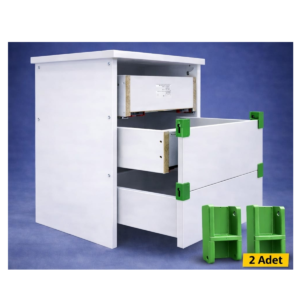 Pratikmen Çekmece Yüzü Boşluk ve Tutma Aparatı Metal 2 Adet