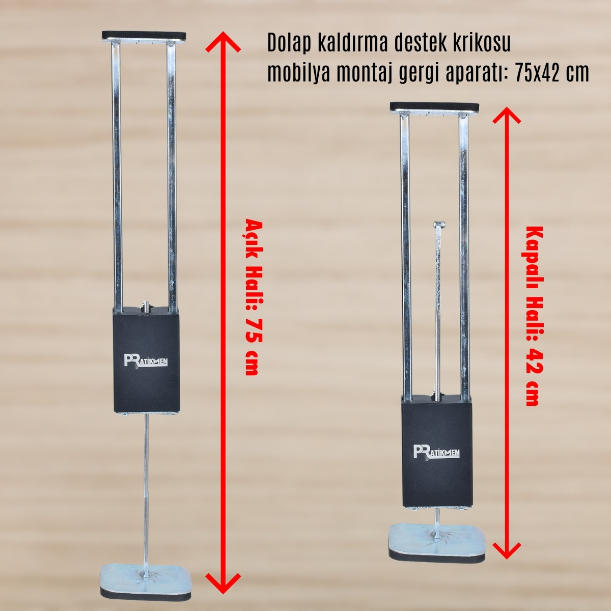 Pratikmen Dolap Kaldırma Destek Krikosu Mobilya Montaj Aparatı - Görsel 2