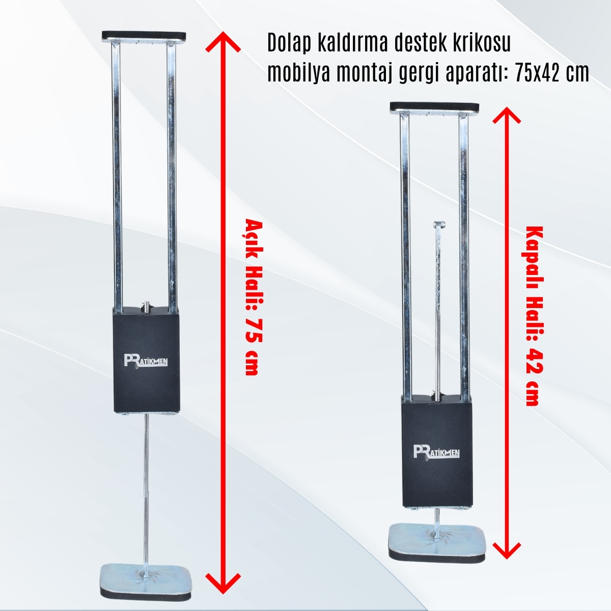 Pratikmen Dolap Kaldırma Destek Krikosu Mobilya Montaj Aparatı - Görsel 3