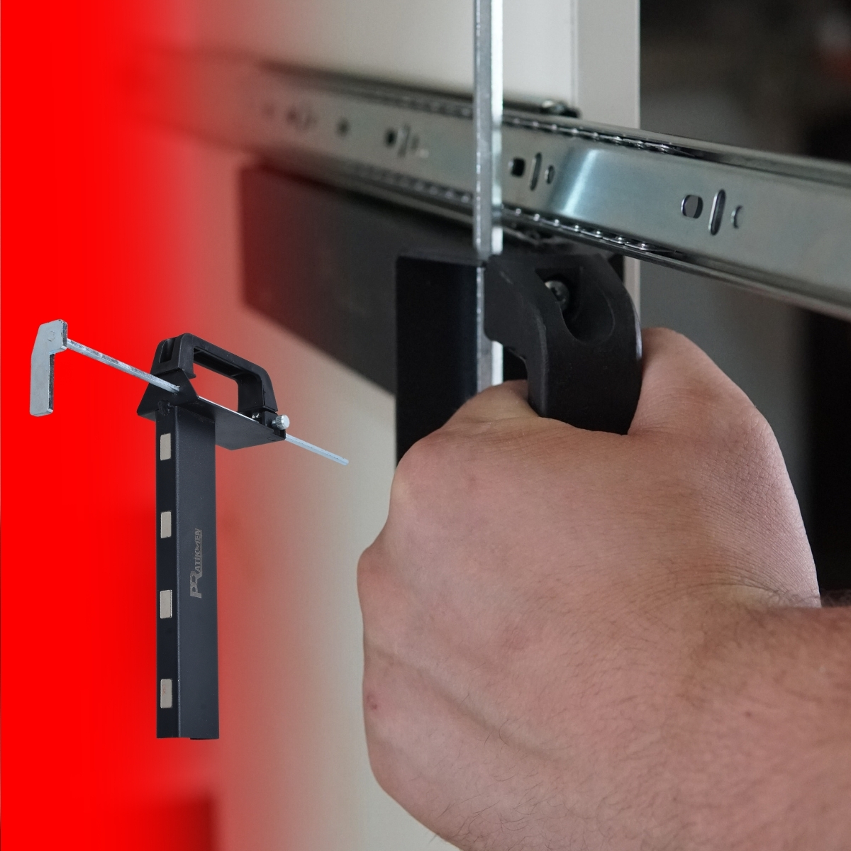 Pratikmen Çekmece Rayı Bağlama Montaj Aparatı Metal - Görsel 6