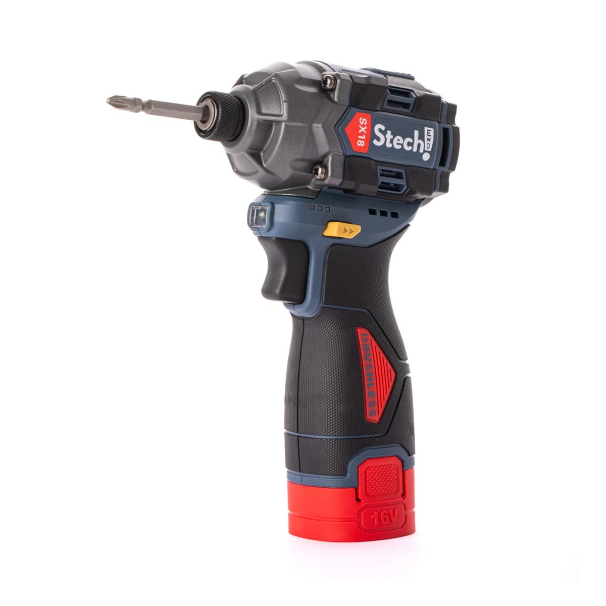 StechEnd SX18 Darbeli Akülü Tork Vidalama Matkap 2 x 2Ah - Görsel 2