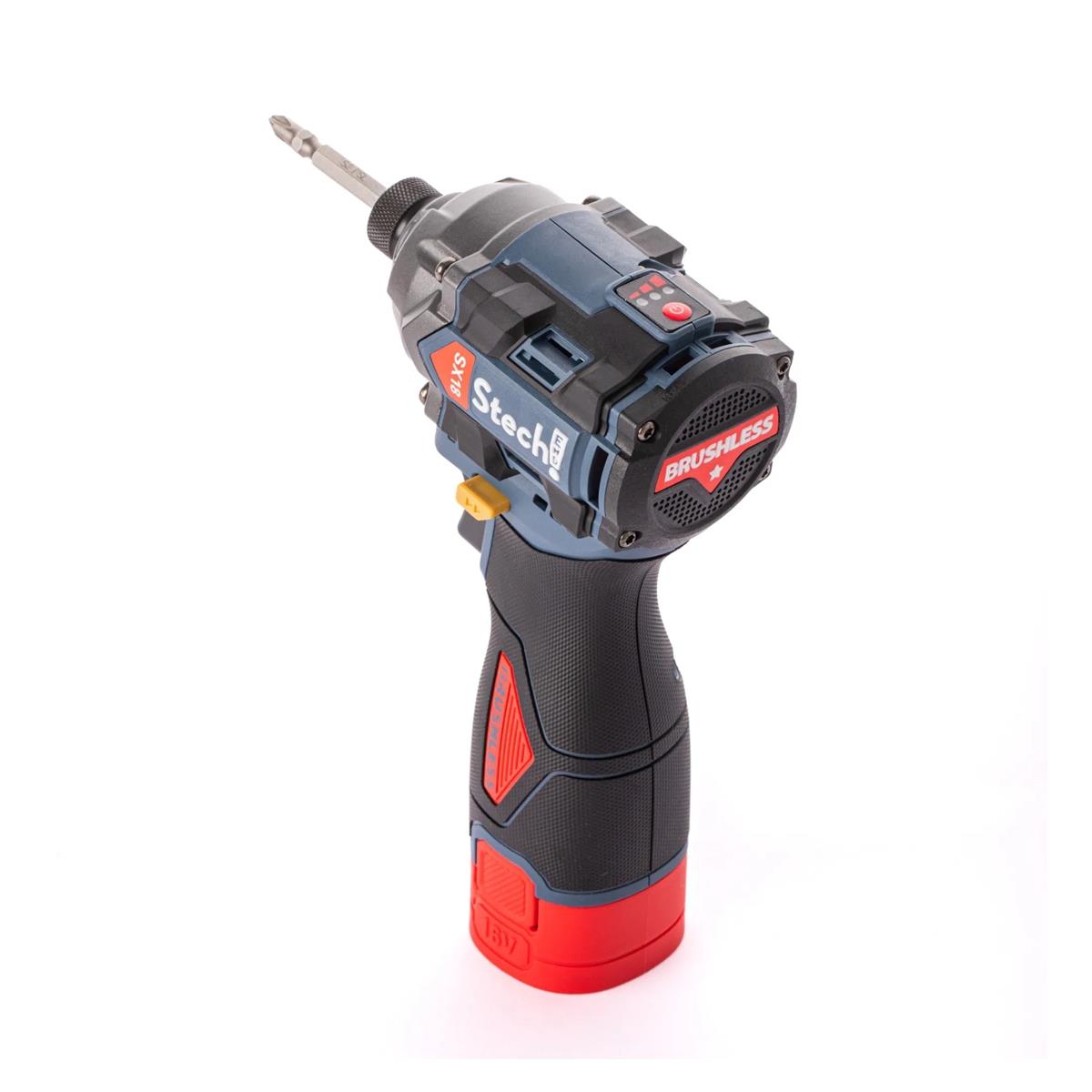 StechEnd SX18 Darbeli Akülü Tork Vidalama Matkap 2 x 2Ah - Görsel 3