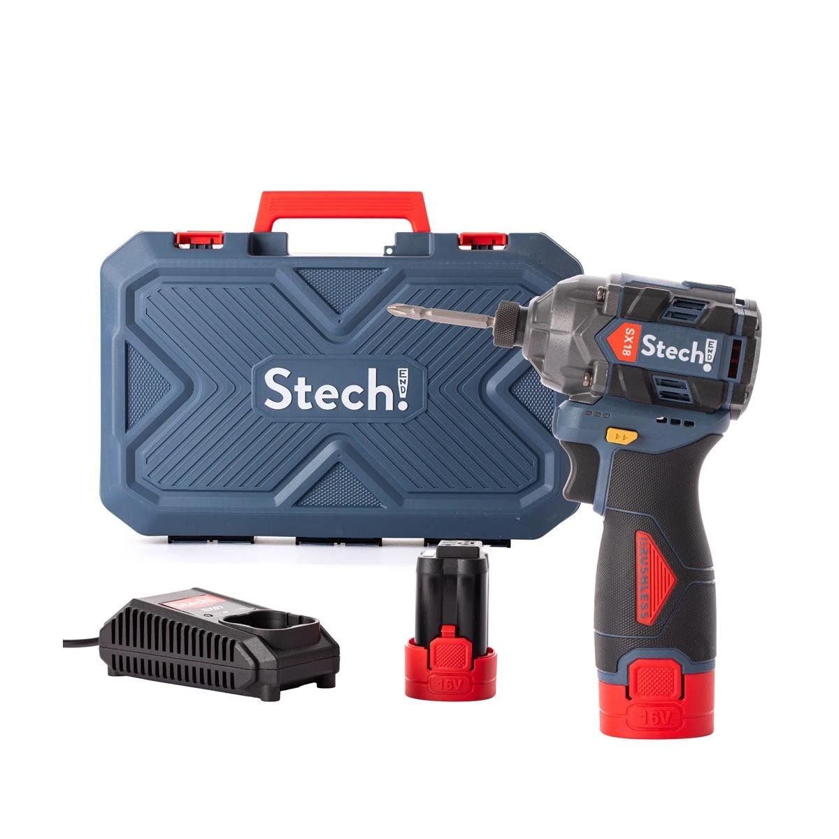 StechEnd SX18 Darbeli Akülü Tork Vidalama Matkap 2 x 2Ah - Görsel 4