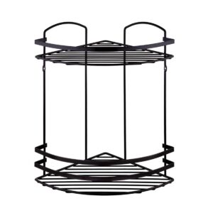 Tekno Tel LM-008 2 Katlı Köşelik Banyo Rafı Şampuanlık Siyah