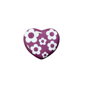 Tomurcuk Porselen Çocuk Odası Mor Kalp Düğme Mobilya Kulp