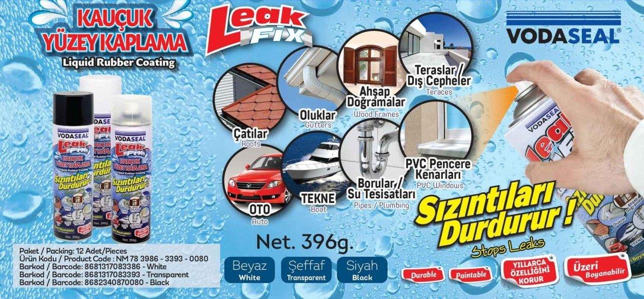 Leak Fix Sızıntı Önleyici Kauçuk Yüzey Kaplama Sprey 396 Gr Şeffaf - Görsel 2