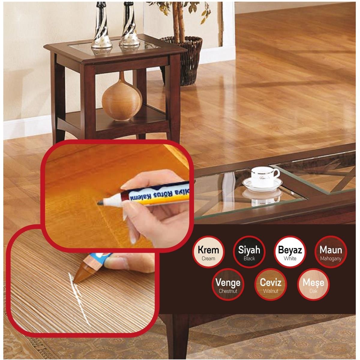 Vodaseal Mobilya Çizik Giderici Rötuş Rütuş Kalemi Antrasit - Görsel 2