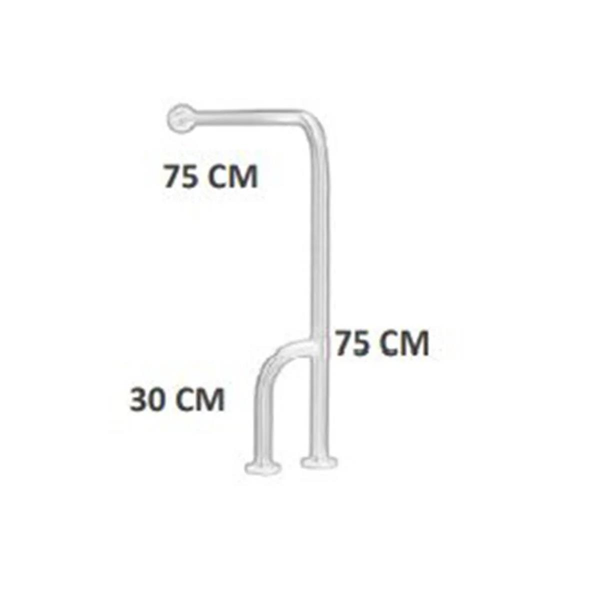 Tema Engelli Yerden Duvara Döner Ayaklı Tutunma Barı Paslanmaz - Görsel 2