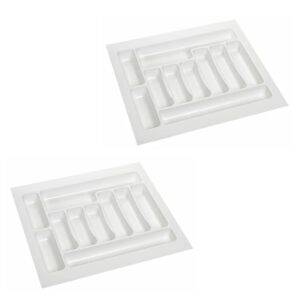 2 Adet Çekmece İçi Kaşıklık 55 x 49 cm Beyaz Mutfak Çekmece Düzenleyici