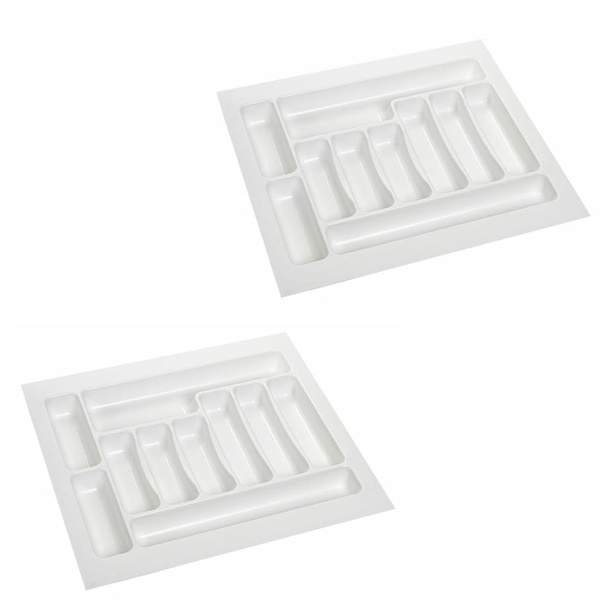 2 Adet Çekmece İçi Kaşıklık 55 x 49 cm Beyaz Mutfak Çekmece Düzenleyici