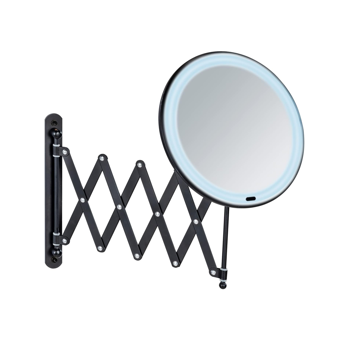 Wenko Mafsallı Led Kozmetik Makyaj Aynası 5X Zoom Siyah