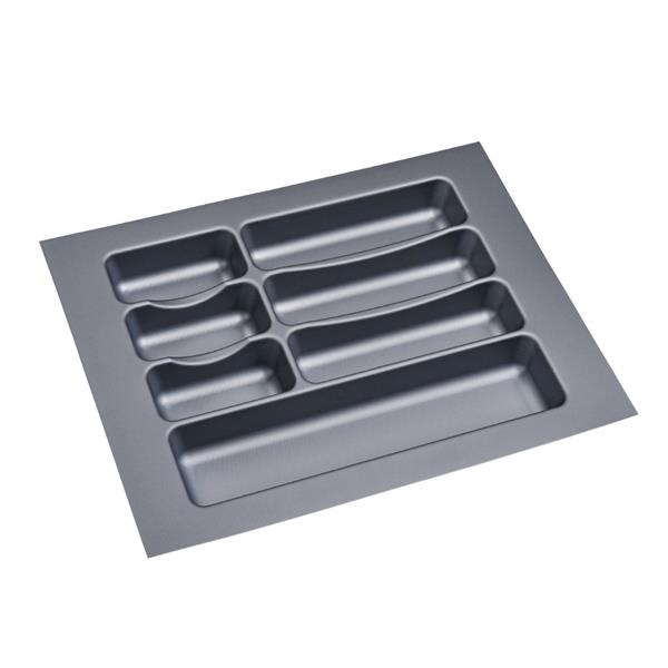 2 Adet Çekmece İçi Kaşıklık 37 x 49 cm Gri Mutfak Çekmece Düzenleyici - Görsel 3