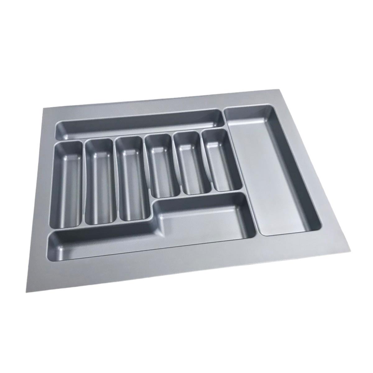 2 Adet Çekmece İçi Kaşıklık 62 x 49 cm Gri Mutfak Çekmece Düzenleyici - Görsel 3