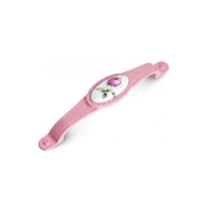 Tomurcuk Porselen Mobilya Dolap Kulp 128 mm Pembe Gül Pembe