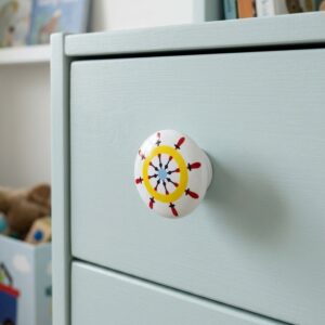 Tomurcuk Porselen Düğme Gemici Dümeni Çocuk Odası Kulp