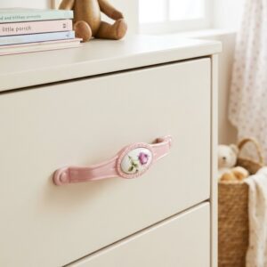 Tomurcuk Porselen Mobilya Dolap Kulp 128 mm Pembe Gül Pembe