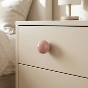 Tomurcuk Porselen Top Düğme Pembe Çocuk Odası Kulp