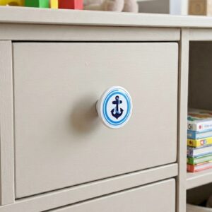 Çocuk Odası Mobilya Kulp Tekli Düğme Çap 55 mm Çapa