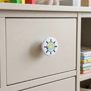 Çocuk Odası Mobilya Kulp Tekli Düğme Çap 55 mm Gemici Dümeni