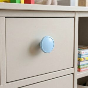 Çocuk Odası Tekli Düğme Mobilya Kulp Çap 55 mm Beyaz