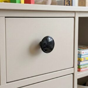 Çocuk Odası Tekli Düğme Mobilya Kulp Çap 55 mm Siyah