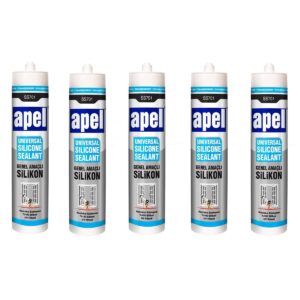 5 Adet Apel Genel Amaçlı Silikon Şeffaf 250 ml