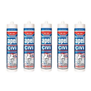 5 Adet Apel Silikon Sıvı Çivi Montaj Kit Güçlü Yapıştırıcı 390 gr