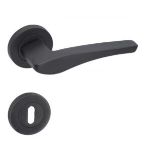 Arpat Moda Yuvarlak Rozetli Oda Kapı Kolu Mat Siyah