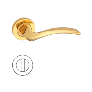 Arpat Trend Yuvarlak Rozetli WC Kapı Kolu Altın ( Sarı )