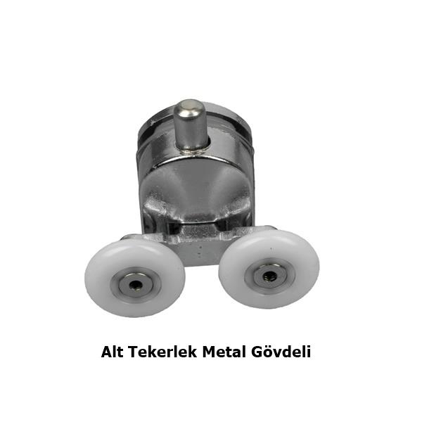 Duşakabin Tekerleği Metal Gövdeli Krom 2 Li Set Teker Çapı 24 mm - Görsel 4