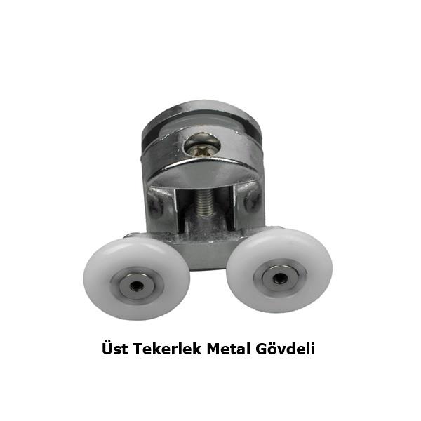 Duşakabin Tekerleği Metal Gövdeli Krom 2 Li Set Teker Çapı 24 mm - Görsel 5