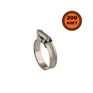 Mikalor 200 Adet W4 Hortum Kelepçesi 20-32 mm 304 Paslanmaz