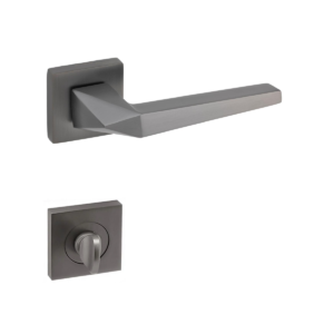 Meysan Kübra Kare Rozetli Kapı Kolu Antrasit Wc