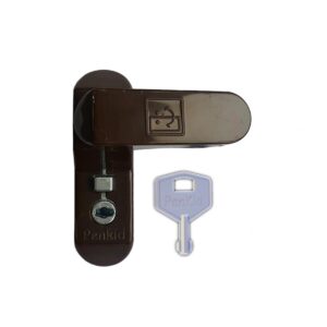 Penkid Pvc Çocuk Emniyet Kilidi Düğmeli Anahtarlı Koyu Kahverengi