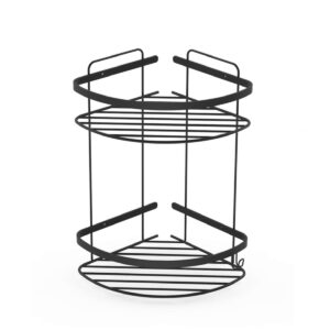 Tema 2 Katlı Köşelik Banyo Rafı Şampuanlık Mat Siyah Paslanmaz