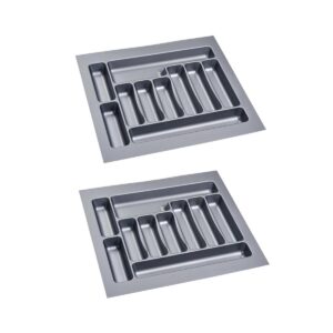 2 Adet Çekmece içi Kaşıklık 55 x 49 cm Gri Mutfak Çekmece Düzenleyici